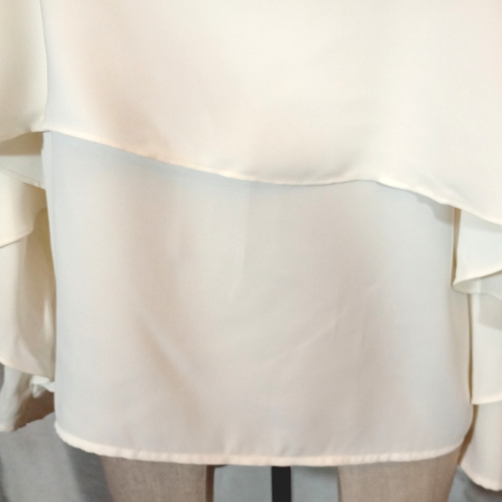 Chico's Blouse, Women, Ivory, Sleeves Butterfly Sleeves,Layers, 1 Chico/ M. USA - Picture 8 of 10